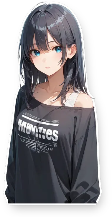 Wolf Cut Hair Girl