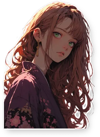 Anime Girl Kimono