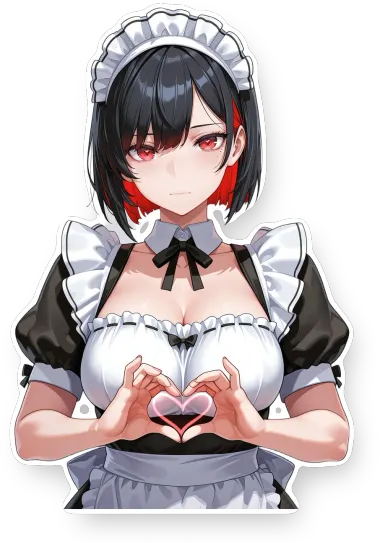 Maid with Two-Tone Hair