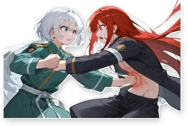 Anime Girls Fighting Fighting