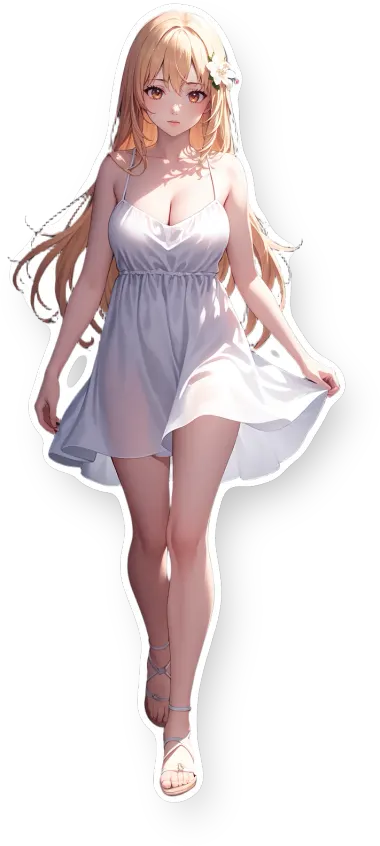 Blonde Girl Cherry Blossom