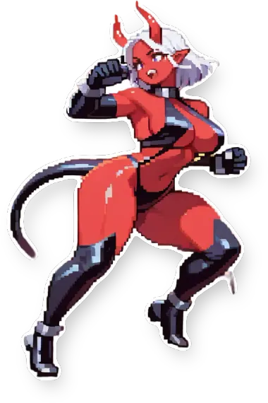 Demon Girl Volcano Fight